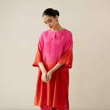 Jelly Belly Elevated Kurta Set - Red & Pink