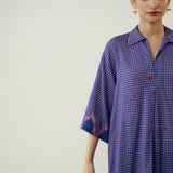 Bon Bon Hand Embroidered Elevated Shantoon Coord Set - Indigo & Berry