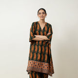 Banno Elevated Cotton Slub Kurta - Bottle Green