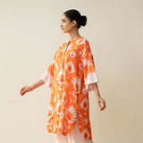 Lovey Dovey Elevated Cotton Slub Kurta - Peachy Peach