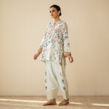 Chaman Gota Details Festive Salwar Cotton Slub Coord Set - Multicolour