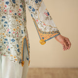 Chaman Gota Details Festive Salwar Cotton Slub Coord Set - Multicolour