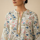 Chaman Gota Details Festive Salwar Cotton Slub Coord Set - Multicolour