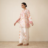 Chaman Gota Details Festive Salwar Cotton Slub Coord Set - Multicolour