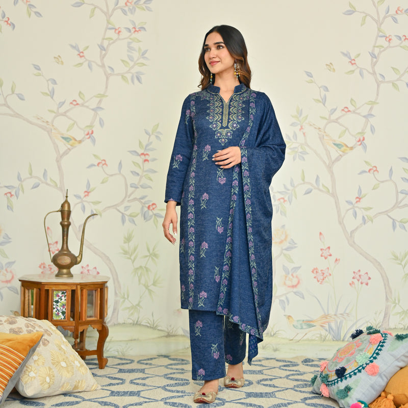 Navy blue kurta set