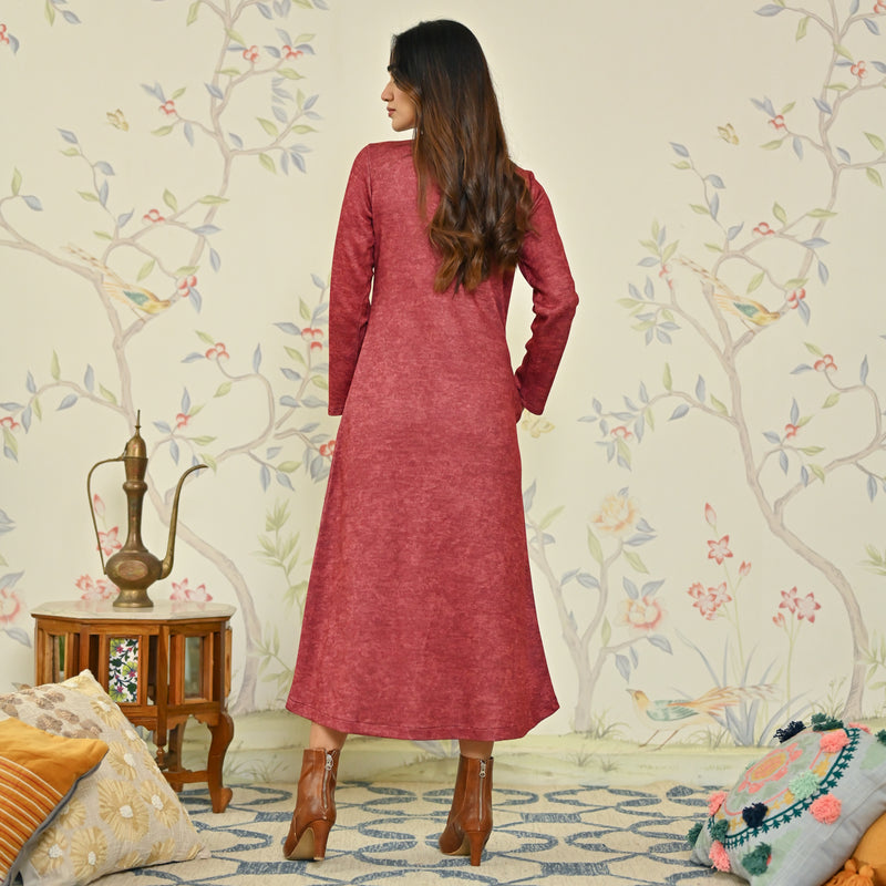 woolen party wear dresses for ladies Winter wool dress vintage, long women dresses, warm Winter dress, midi dress, party dress, Modern dress, custom made dress, Blue dress 1611#