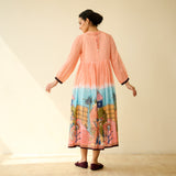 Tira Kota Doria Cotton Fun Dress - Peachy Peach
