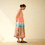Tira Kota Doria Cotton Fun Dress - Peachy Peach