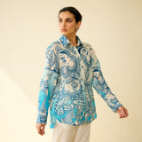 Raga Kota Doria Cotton Shirt - Asmani Blue