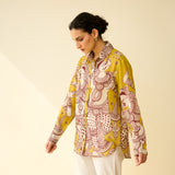 Raga Kota Doria Cotton Shirt - Yellow