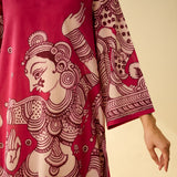 Taal Hand Embroidered Mulmul Cotton Kurta - Magenta