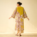 Taal Hand Embroidered Mulmul Cotton Kurta - Yellow
