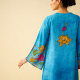 Lily Modal Hand Embroidered Coord Set - Electric Blue