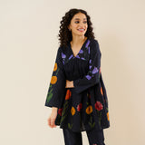 At The Florist’s Cotton Co-ord Set - Black