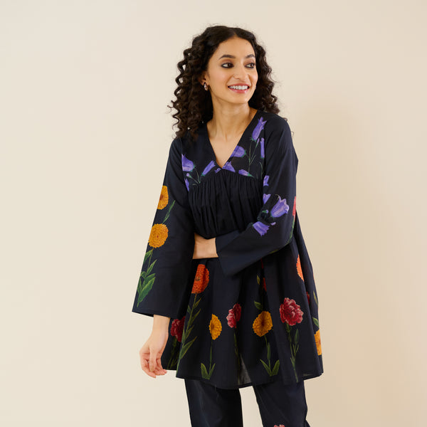 At The Florist’s Cotton Co-ord Set - Black