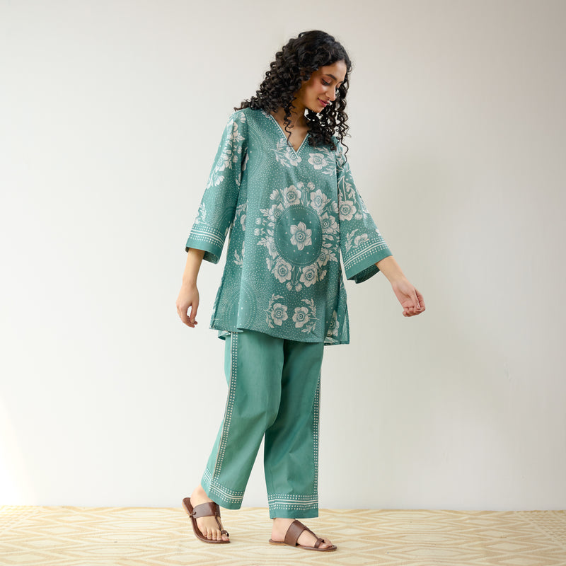 Dewdrop Cotton Co-ord Set - Sage Green