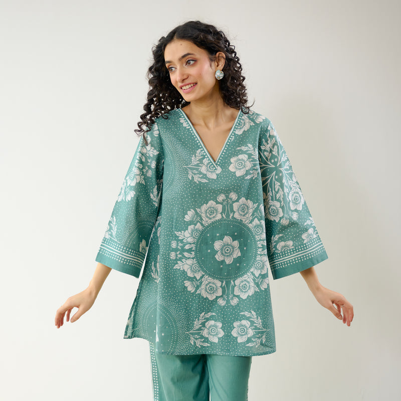 Dewdrop Cotton Co-ord Set - Sage Green