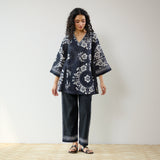 Dewdrop Cotton Co-ord Set - Classic Black
