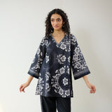Dewdrop Cotton Co-ord Set - Classic Black