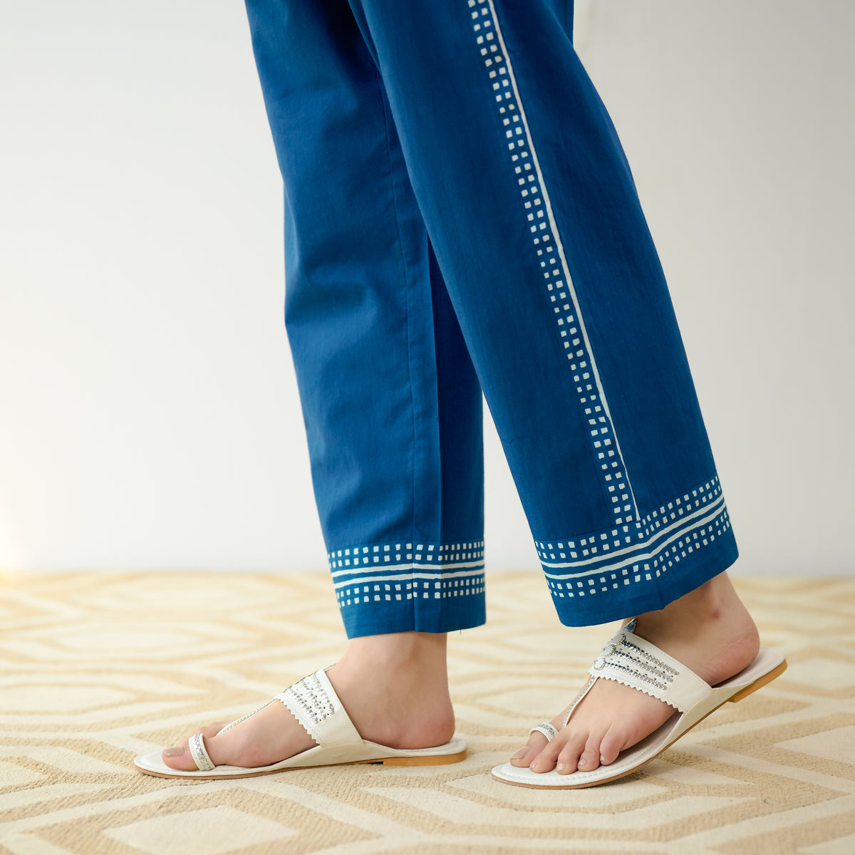 Dewdrop Cotton Co-ord Set - Indigo Blue
