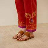 Kashira Slub Cotton Co-ord Set - Rust