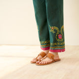 Kashira Slub Cotton Co-ord Set - Forest Green