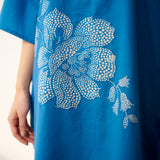 Meadow Patchwork Cotton Kurta Set - Electric Blue