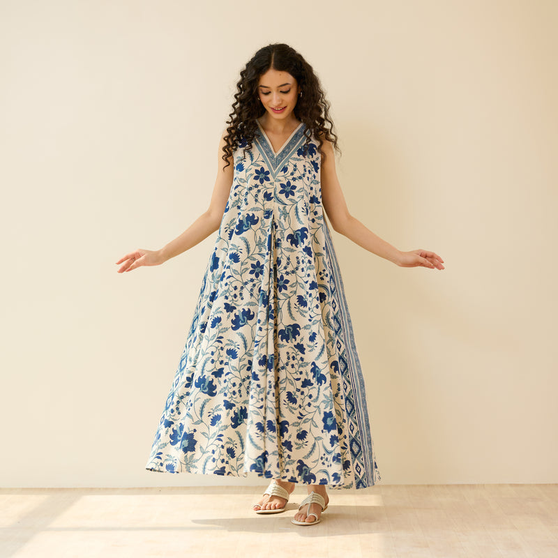 Sara Sanganeri Cotton Maxi Dress - Off White