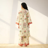 Mehfil Cotton Printed Co-ord Set - Off White Multicoloured