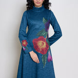 Orchid Woollen Statement Dress - Transformative Teal