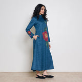 Orchid Woollen Statement Dress - Transformative Teal