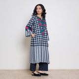 Evermore Woollen Hand Embroidered Kurta - Charcoal