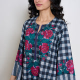 Evermore Woollen Hand Embroidered Kurta - Charcoal