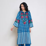 Evermore Woollen Hand Embroidered Kurta - Transformative Teal
