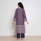 Evermore Woollen Hand Embroidered Kurta Set - Cherry Lacquer