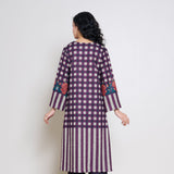 Evermore Woollen Hand Embroidered Kurta - Cherry Lacquer