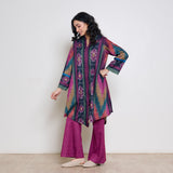 Autumn Woollen Coord Set - Black & Multicolour