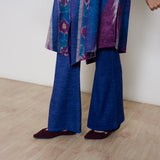 Autumn Woollen Coord Set - Porcelain Blue & Multicolour