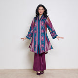 Autumn Woollen Coord Set - Transformative Teal & Multicolour