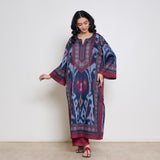 Murmur Woollen Hand Embroidered Long Kurta - Black