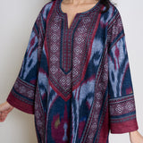 Murmur Woollen Hand Embroidered Long Kurta - Black