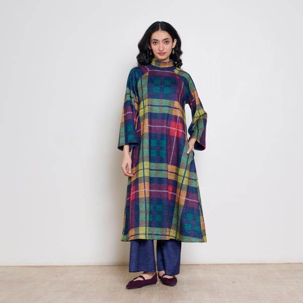 Notebook Woollen Kurta Set - Multicolour