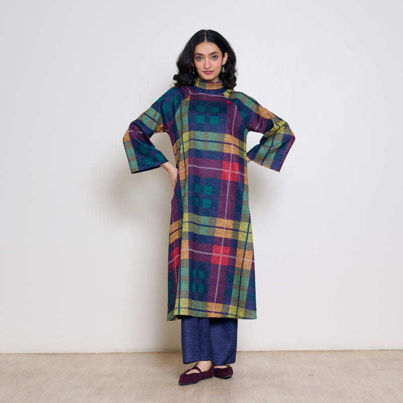Notebook Woollen Kurta Set - Multicolour
