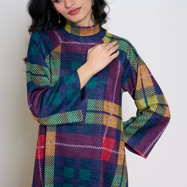 Notebook Woollen Kurta Set - Multicolour