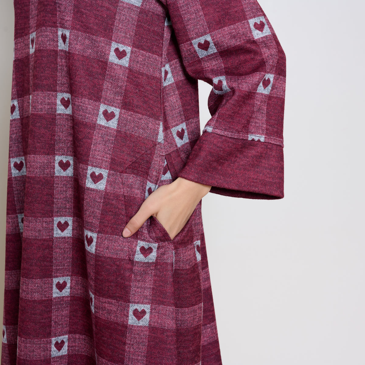 Childhood Sweetheart Woollen Kurta - Maroon