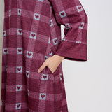 Childhood Sweetheart Woollen Kurta Set - Maroon
