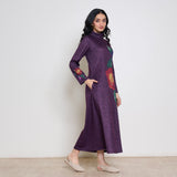Orchid Woollen Statement Dress - Cherry Lacquer