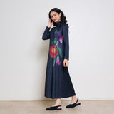 Orchid Woollen Statement Dress - Black