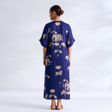Ele Fun Modal Satin Dress - Royal Blue