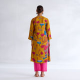 Rasika Modal Satin Kurta - Yellow